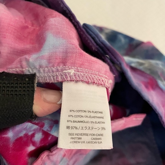 Hand crafted tie dyed J. Crew 3” Chino Shorts size 8 - Picture 4 of 5